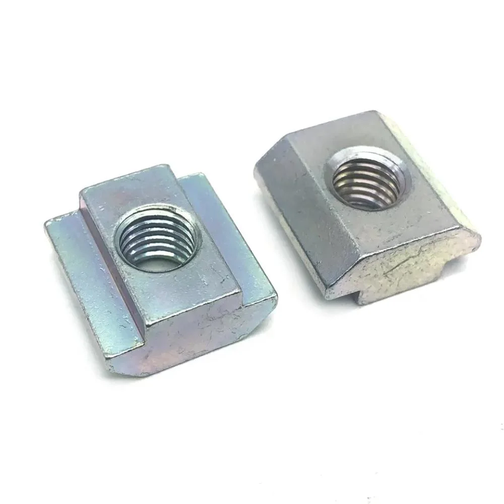 China Factory T-Nut Carbon Steel Zinc Plated Hammer Nut M3 M4 M5 M6 M8 M10 T Sliding Nut