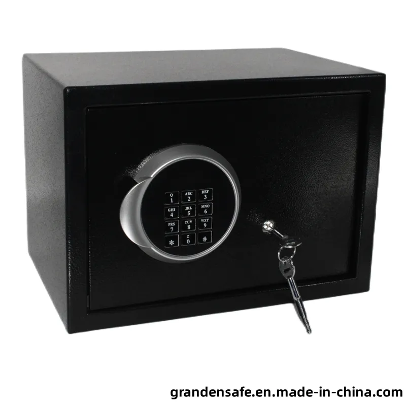 Home Office Use Digital Fashion Storage Case Security Safe Box in Black